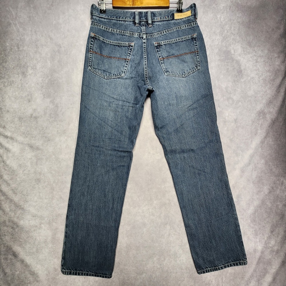 Indigo Palms Mens Classic Fit Jeans 33x32 Medium Wash Tencel Cotton Straight Leg